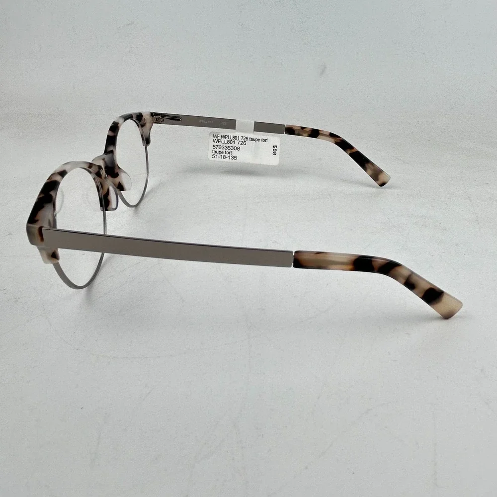Walmart WPLL801 Unisex Eyeglasses Frame Gray‎ Oval Shape Full Rim 51-18-135mm